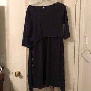 Navy Blue Breastfeeding dress